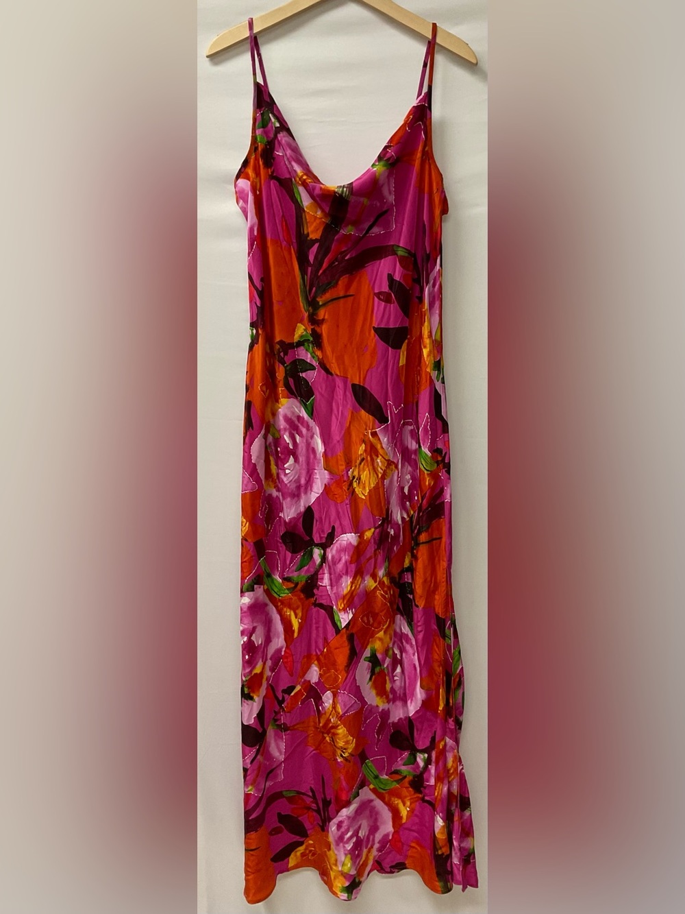 Brand New-Trina Turk Silk Floral Maxi Slip Dress
